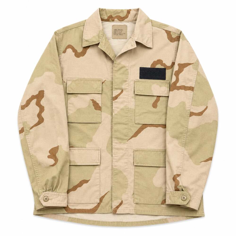 US Military BDU Desert Camo Combat Jacket Large Regular